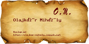 Olajkár Mihály névjegykártya